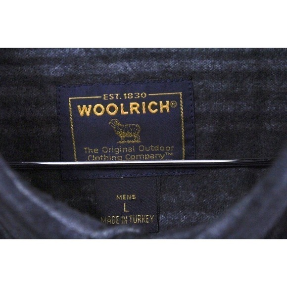 WooIrich Heather Chamois Vintage Flannel Shirt Mens L Camp 100% Cotton - Picture 3 of 7